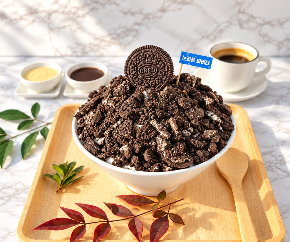 오레오 쿠키 눈꽃빙수